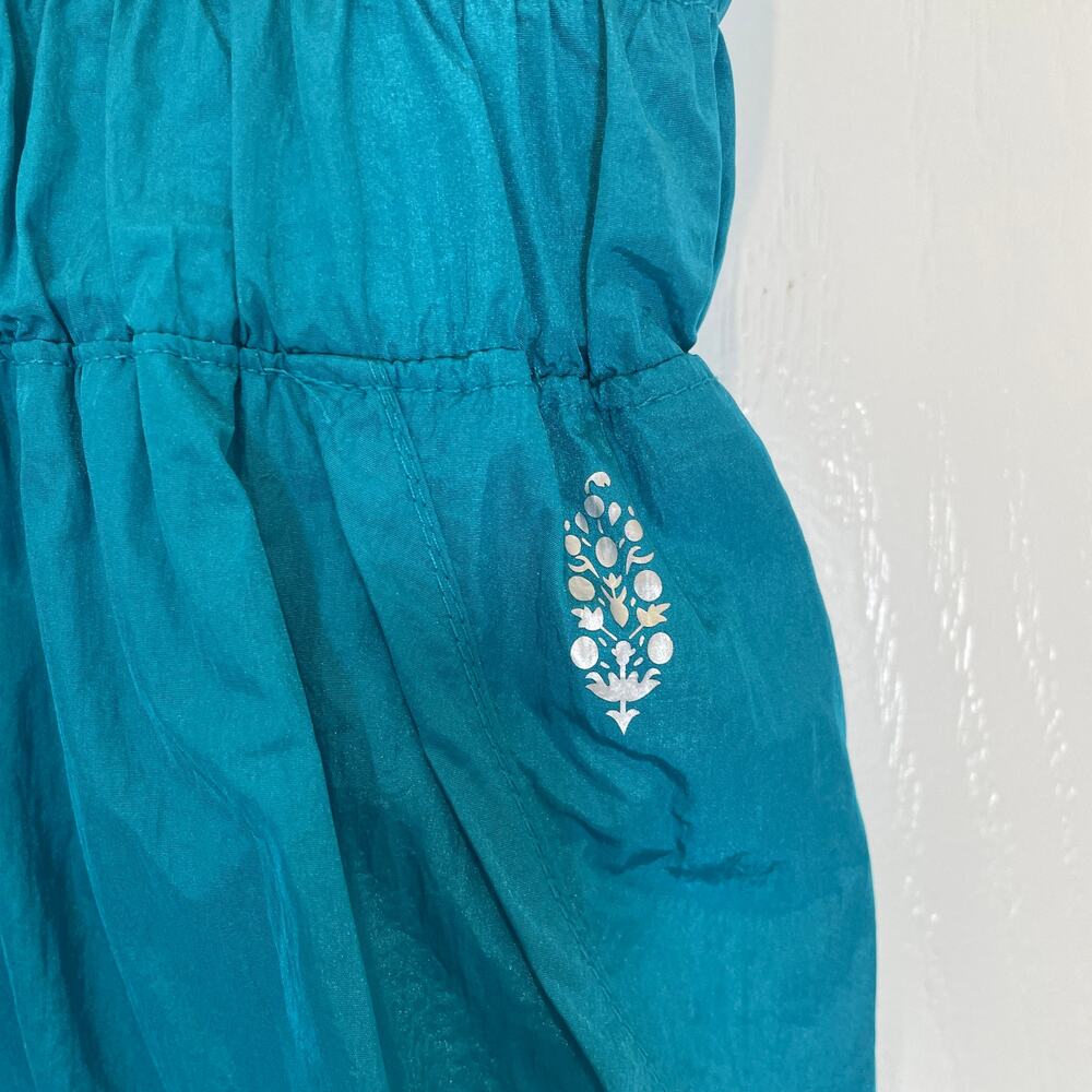 Free People Movement The Way Home Shorts Teal Turquoise Smocked Waist‎ S - Picture 4 of 7